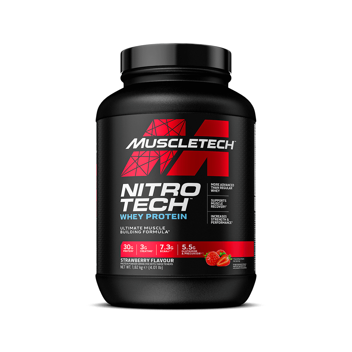 Nitro Tech Whey Protein - Strawberry Flavour - 2 lbs.